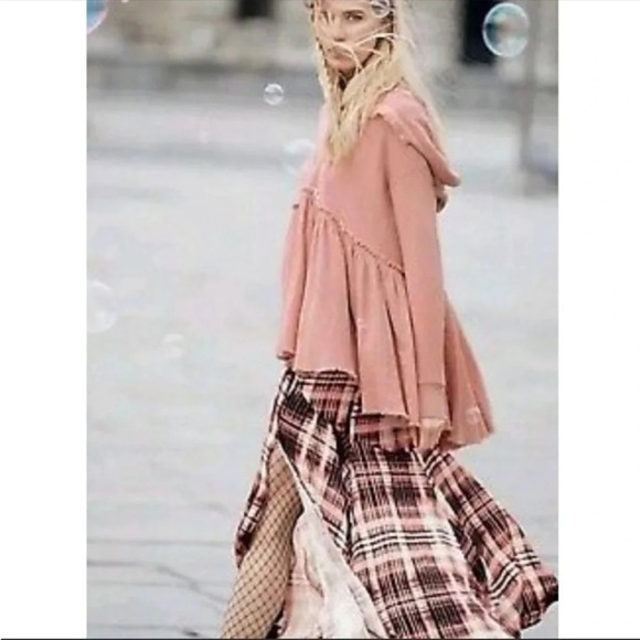 Free People Tops - Free People Summer Dreams Pullover Hooded Sweatshirt Oversized